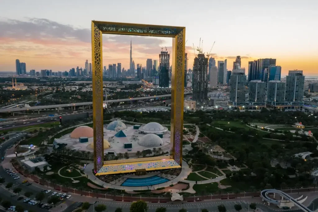 Dubai frame as one of best places to take pictures in Dubai